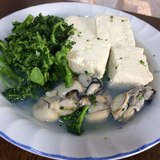 豆腐と牡蠣のスープ